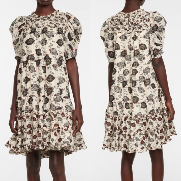 ULLA JOHNSON Cassian floral cotton-blend midi dress - Picture 1 of 7